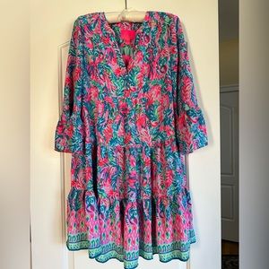 BRAND NEW w/TAG: Lilly Pulitzer / Size 4 / Gabriel 3/4 Sleeve Dress / Surf Blue